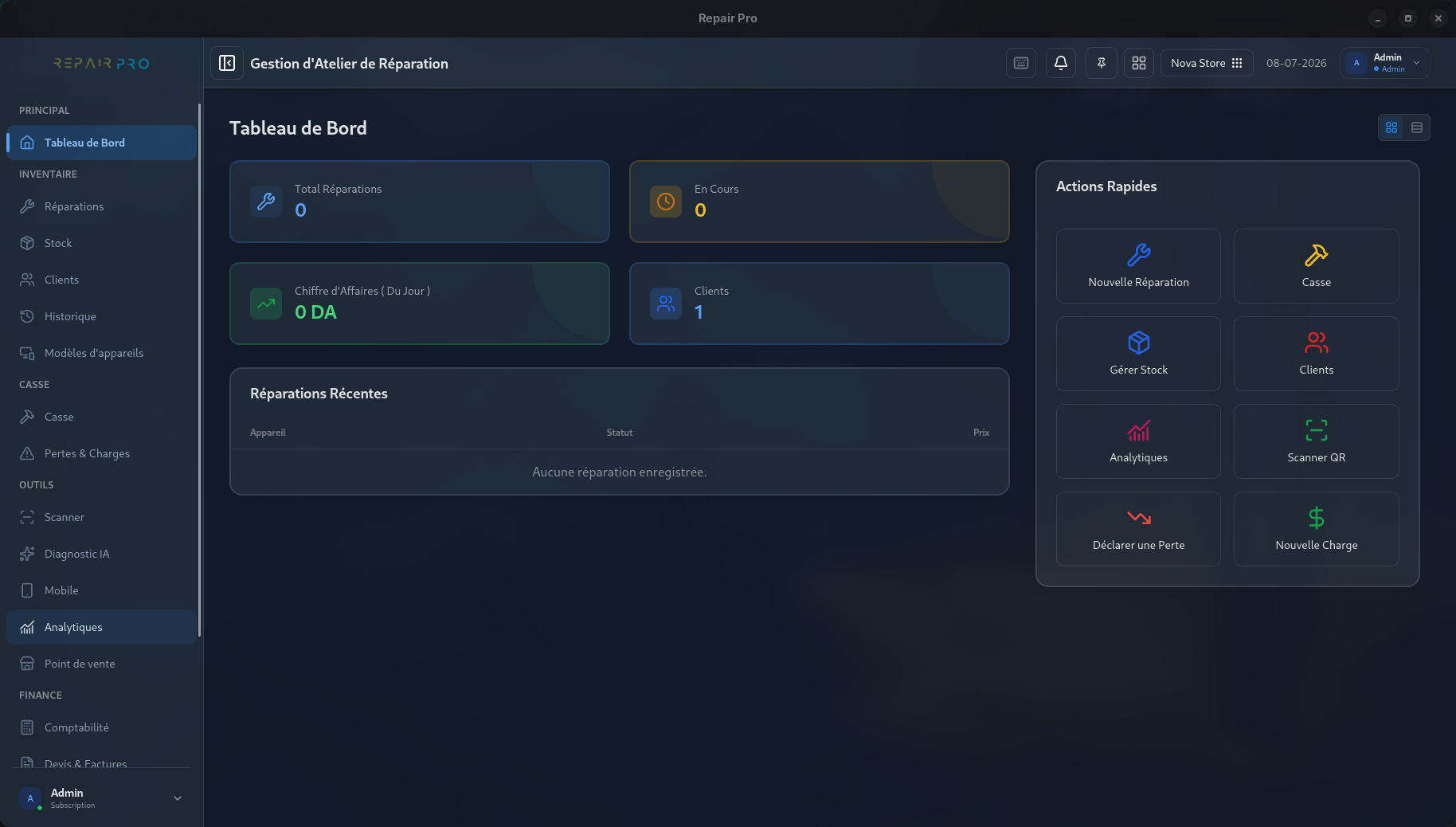 Une interface pensée pour les techniciens